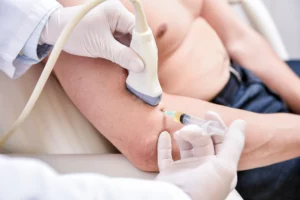 Ostrzykiwanie łokcia pod kontrolą USG